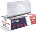 400 Count Aluminum Foil Sheets, Embossed Foil Sheets, Sandwiches, Food Wrap by JPPSUJJ