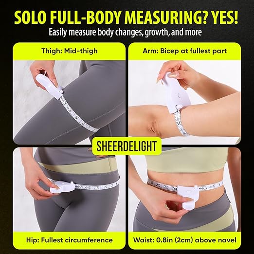 SheerDelight Body Measuring Tape, 2 Pack Retractable Body Tape Measure - Image 7
