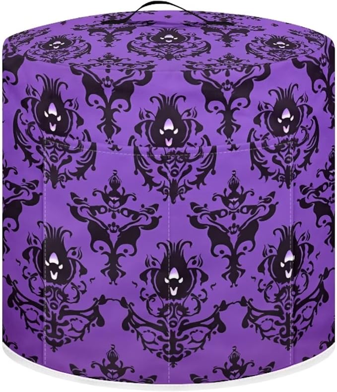 TODIYADDU Purple Ghost Spider Pressure Cooker Cover for Women Trendy Instant Pot Cover with Top Handle and Pocket Kitchen Appliance Cover Dust Cover for 3 Quart Instant Pot and Extra Accessories