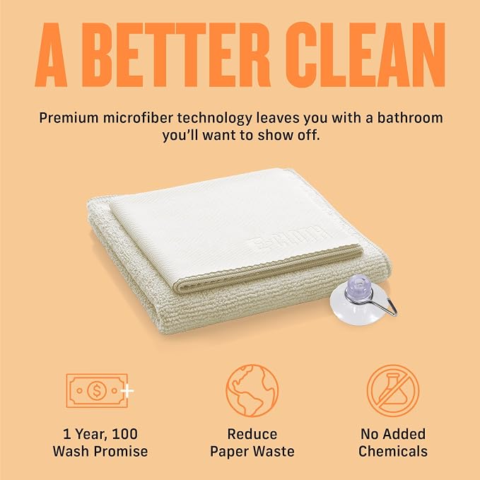 E-Cloth Shower Cleaning Kit, Reusable Microfiber Cleaning Cloth, Ideal Shower - Image 4