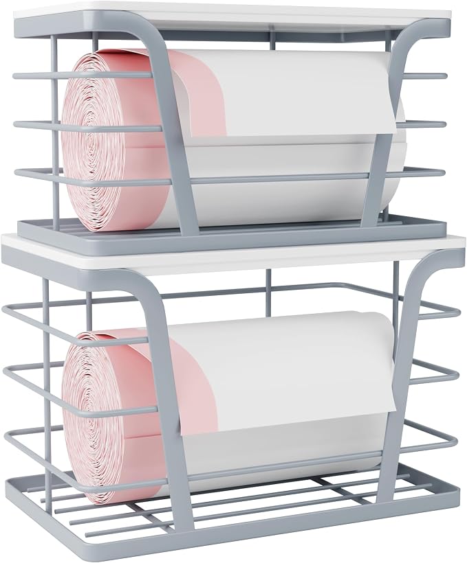 TIDIIABODE 2 Pack Gray Trash Bag Organizer by TrashBagHolder