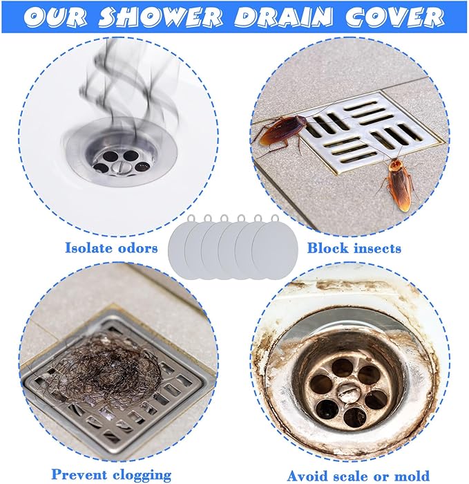 6 Pack Drain Covers for Bugs, 6 X 6 Inch, Anti Odor and Cockroach, Kitchen - Image 6