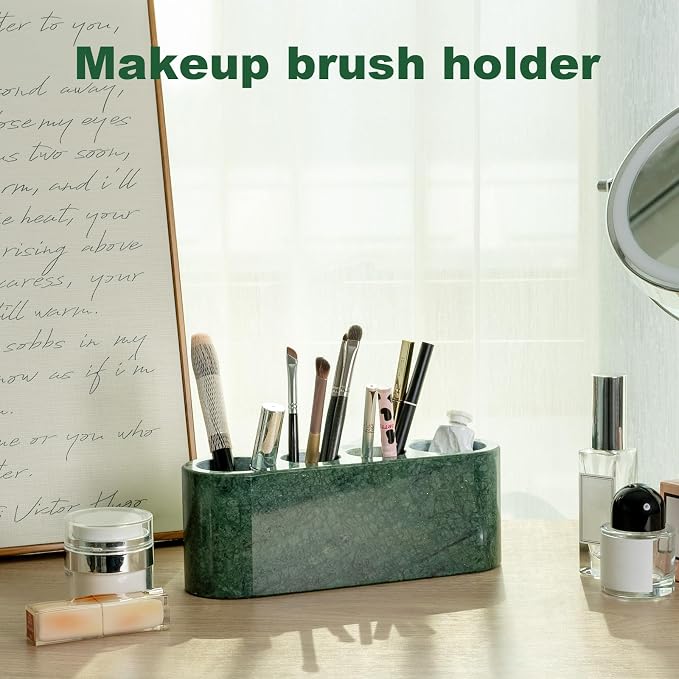 BCS Toothbrush Holder for Bathrooms, 4 Slots Marble Toothbrush and Toothpaste - Image 7