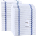 Dish Towels 30 Pack Blue Stripe 100% Cotton Kitchen Towel 15x25 Inch Tea Towels by Avalon+Kitchen