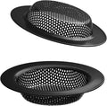 2 Pcs Black Stainless Steel Mesh Sink Drain Strainer, 4.5" Top / 3" Kitchen by BESSEEK