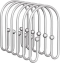 AmazerBath Shower Curtain Hooks, Space Sliver Shower Curtain Rings Rust Proof by AmazerBath