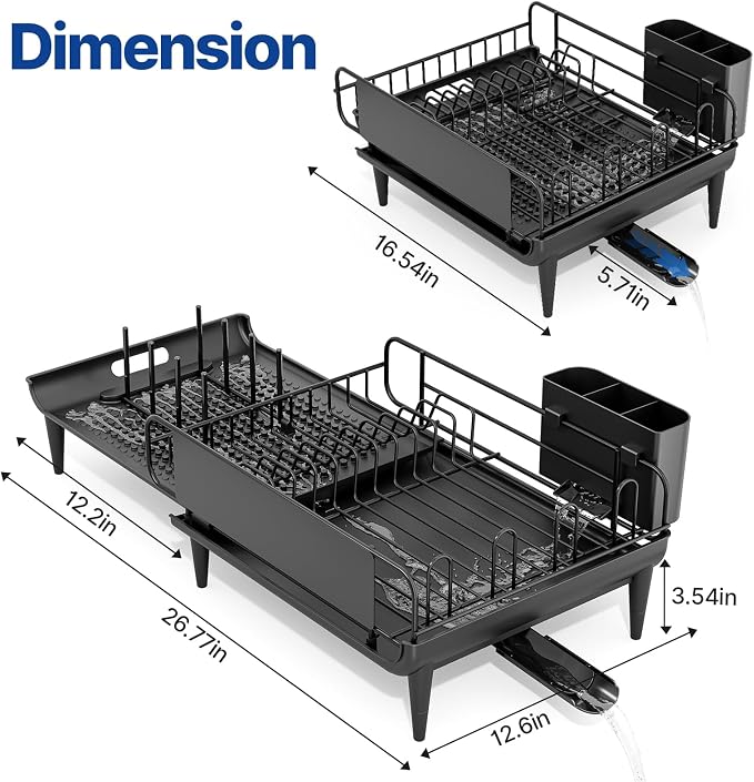 Urackify Expandable Dish Drying Rack - Image 3