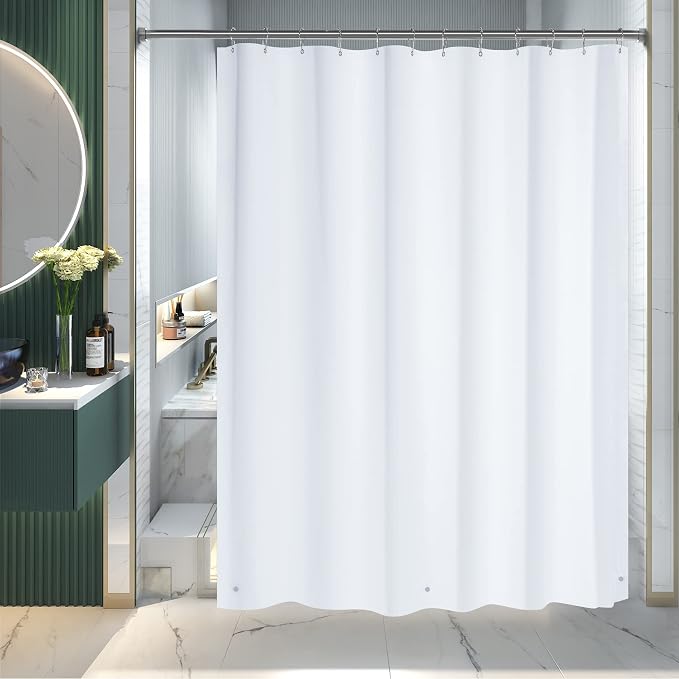 AmazerBath Shower Curtain Liner, 72x72 Plastic White Shower Curtain Liner - Image 8