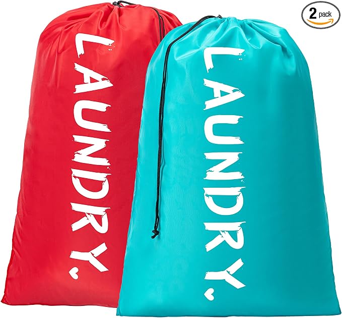 2 Pack Travel Laundry Bag, Extra Large Dirty Clothes Organizer by Unknown
