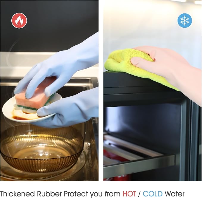 COOLJOB 2 Pairs Thickened Rubber Gloves - Image 4