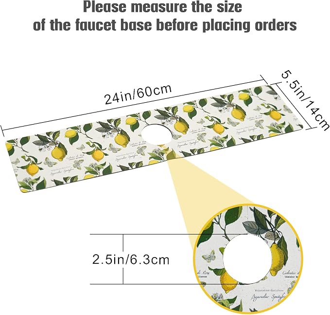 Sink Faucet Absorbing Mat, 2 Pack Drying Mat Around Faucet Sink Splash Guard - Image 4