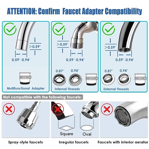 Vortopt T1 Faucet Filter, NSF Certified Faucet Water Filter - Image 2