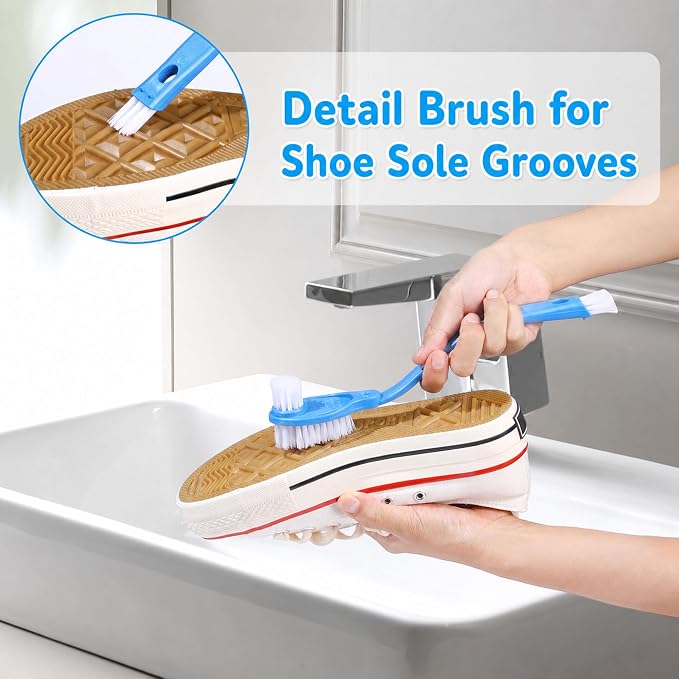 2Pcs 10in Shoes Cleaning Brushes, Double Sided Shoe Sole Cleaner Insider Shoe - Image 6