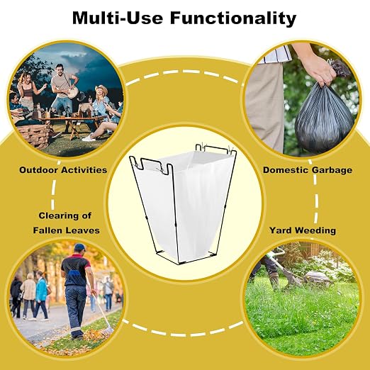 1PCS Garbage Bag Holder, Metal Trash Bags Stand Frame | Trash Bag Holds 30-45 - Image 2