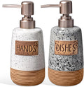 Hand and Dish Soap Dispenser Set, Farmhouse Ceramic Soap Dispenser by Unknown