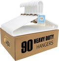 Quality White Plastic Hangers 90 Pack by QualityHangers
