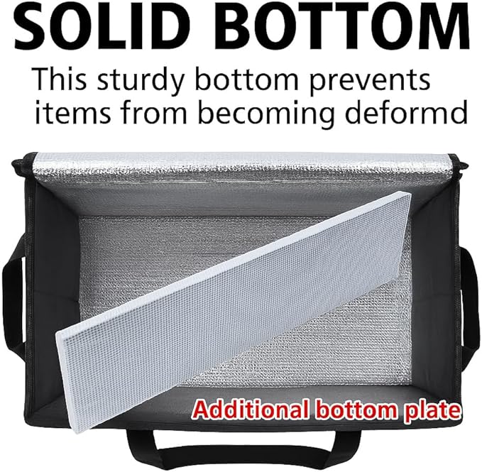 Additional Bottom Plate 2-Pack XXXL Insulated Food Delivery Bag Cooler Bags Keep Food Warm Catering Therma for doordash Catering Cooler Bags Keep Food Warm Catering