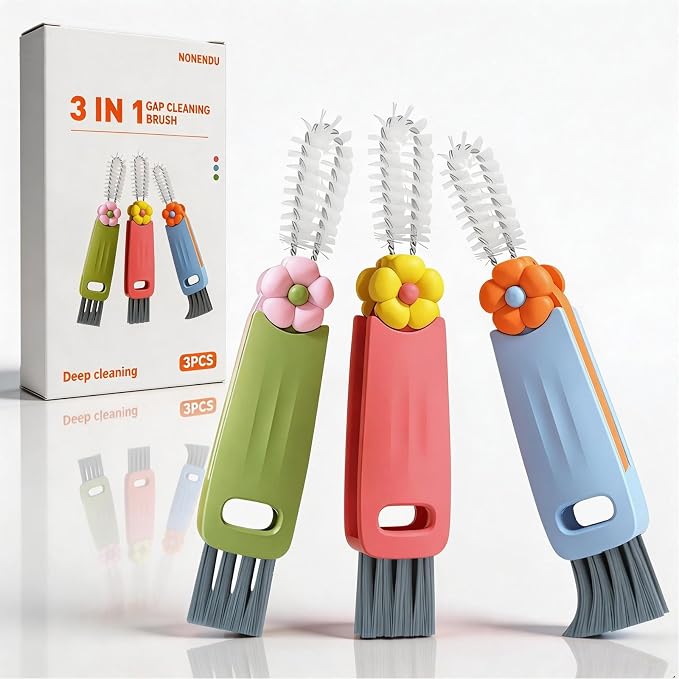 3 in 1 Cup Lid Cleaning Brush, Portable Cup Cleaner Brush, 2024 New Water by NONENDU