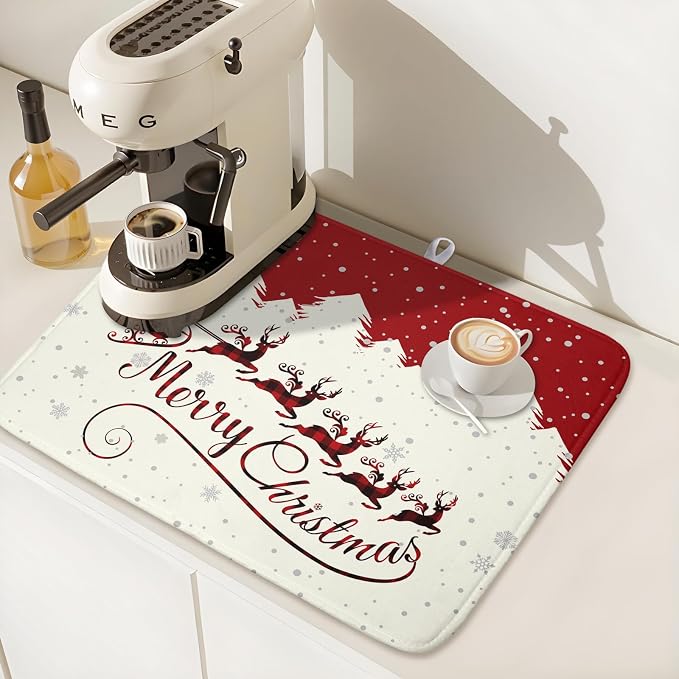 Christmas Moose Dish Drying Mat 18x24 - Image 7
