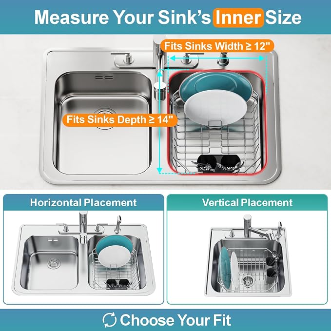 GSlife Small in Sink Dish Drying Rack - Image 2