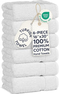 Chakir Turkish Linens 100% Cotton 6-Pack Hand Towels 16x30, Oeko-Tex Certified by ChakirTurkishLinens