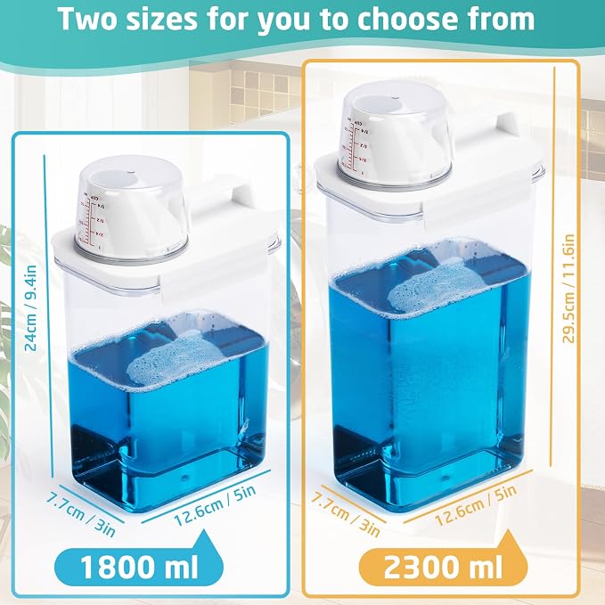 Laundry Detergent Dispenser-2 Pack, 61 oz Detergent Dispenser - Image 4