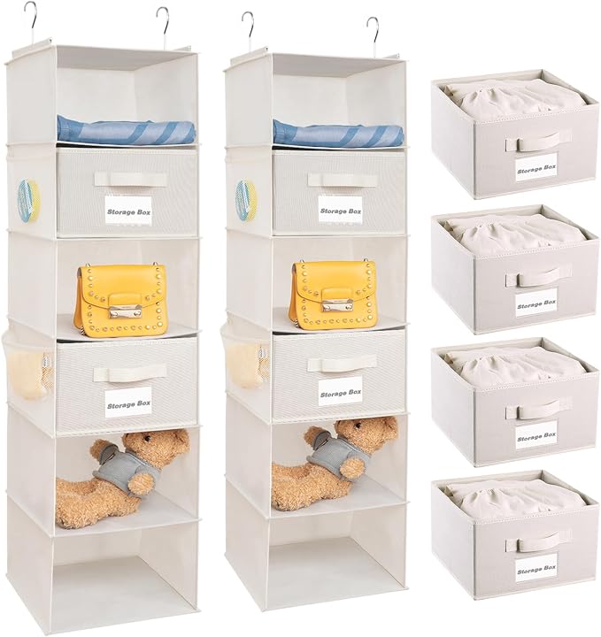 2 Pack 6 Shelves Hanging Closet Organizer by BrilliantJo
