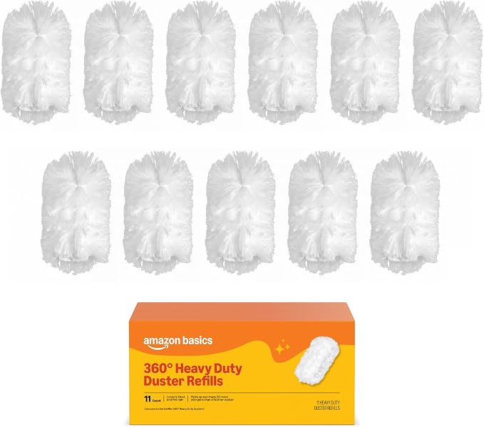Amazon Basics 360° Heavy Duty Duster Refills, Picks up and Traps 2X More by AmazonBasics