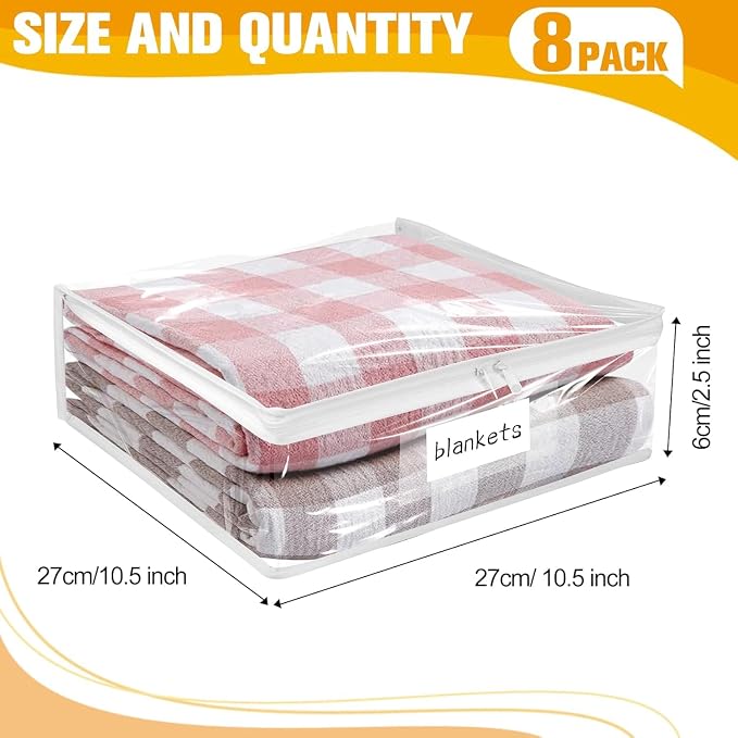 Plastic Storage Bags with Easy-Glide Zipper, Durable Clear Vinyl Zippered - Image 3