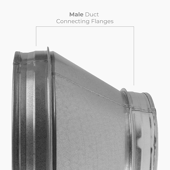 10" to 6" Inch Round Duct Reducer - Male Fit Galvanized Steel Pipe Increaser - Coupling for Round Duct Ventilation Systems - Heating & Cooling HVAC - Vent Pipe Adapter, Duct Connector