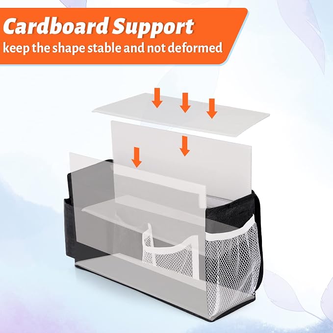 Bedside Caddy, Bedside Storage Bag Hanging Organizer - Image 4