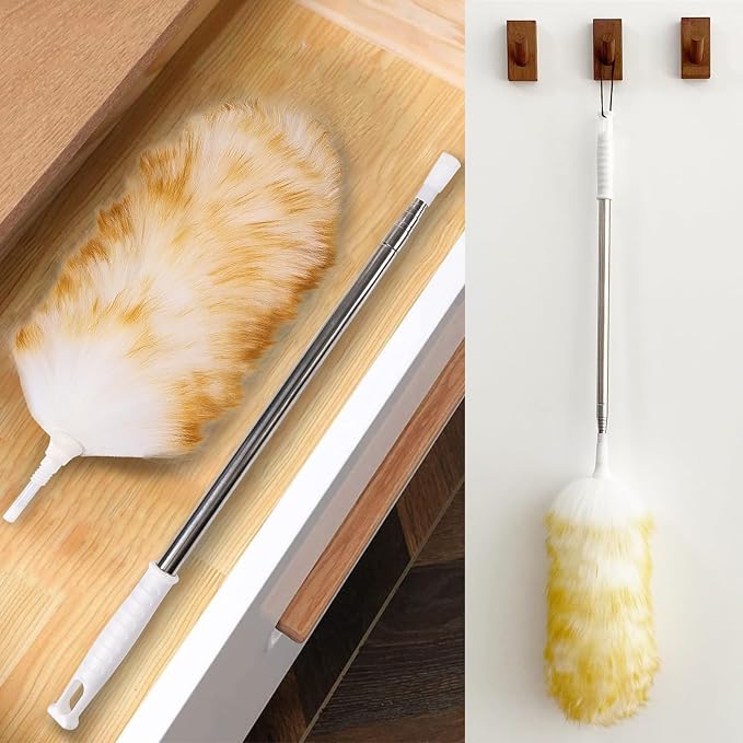 Lambswool Extendable Duster 29-110 Inch, Anti-Static Flexible Head, Stainless - Image 6