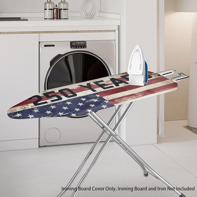 Ironing Board Cover Scorch Resistant American 250 Years Print Stretch Elastic - Image 2