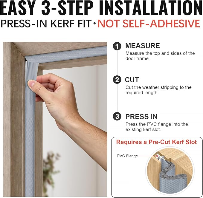 Litaibai 40 ft Kerf Weather Stripping Door Seal - Image 8