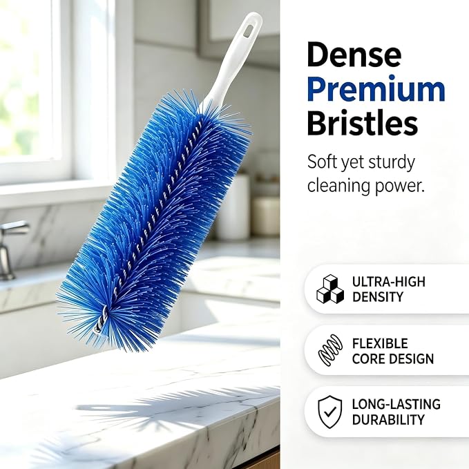 Bendable Microfiber Fan Cleaner Brush, Reusable Cobweb Duster, Washable Dust - Image 4
