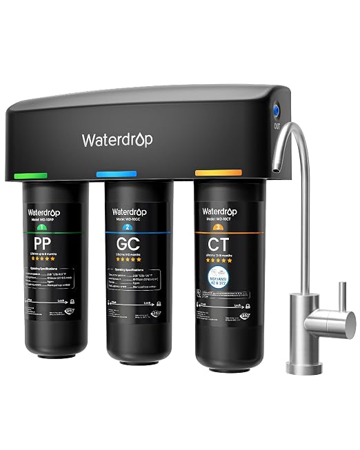 Waterdrop TSB 8 Layer Under Sink Water Filter System, by Waterdrop