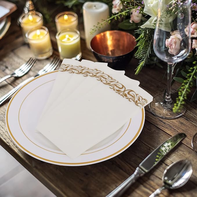 FOCUSLINE 200 Linen Feel Disposable Bathroom Napkins, Soft and Absorbent Paper - Image 5