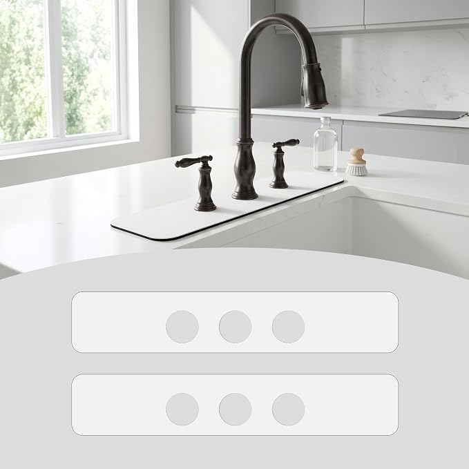 2PCS Kitchen Bathroom Faucet Mat by EazziSwitch