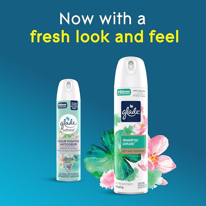 Glade Air Freshener Room Spray, Dewdrop Petals Scent, Odor Fighting to Deliver - Image 3