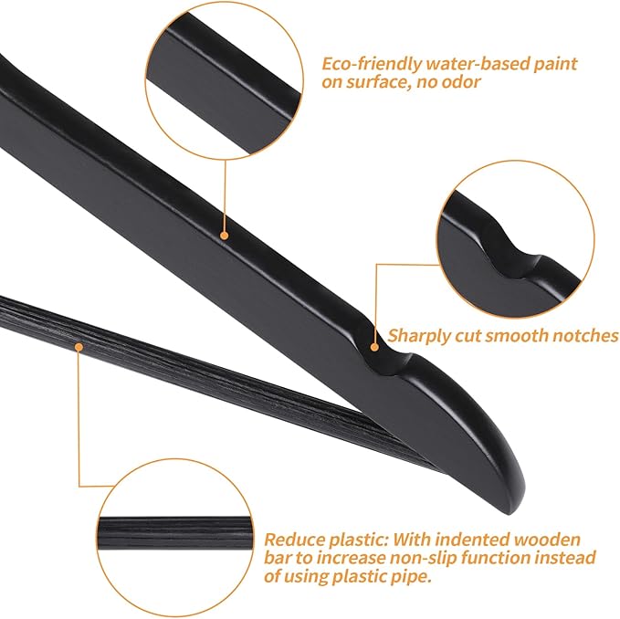 Amazon Basics Wood Suit Clothes Hangers - Image 3