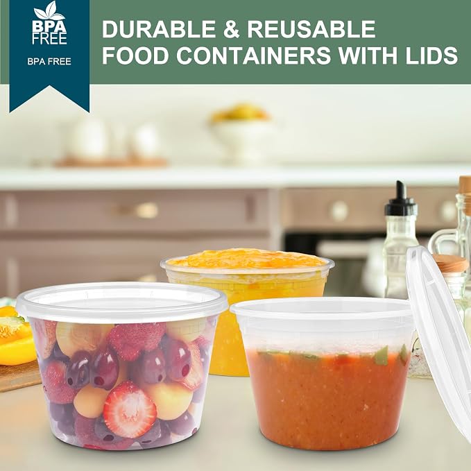vivigu Deli Containers with Lids 16 oz - Image 5