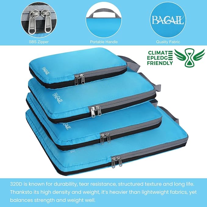 BAGAIL 4 Set/6 Set/8 Set Compression Packing Cubes Travel Accessories - Image 5
