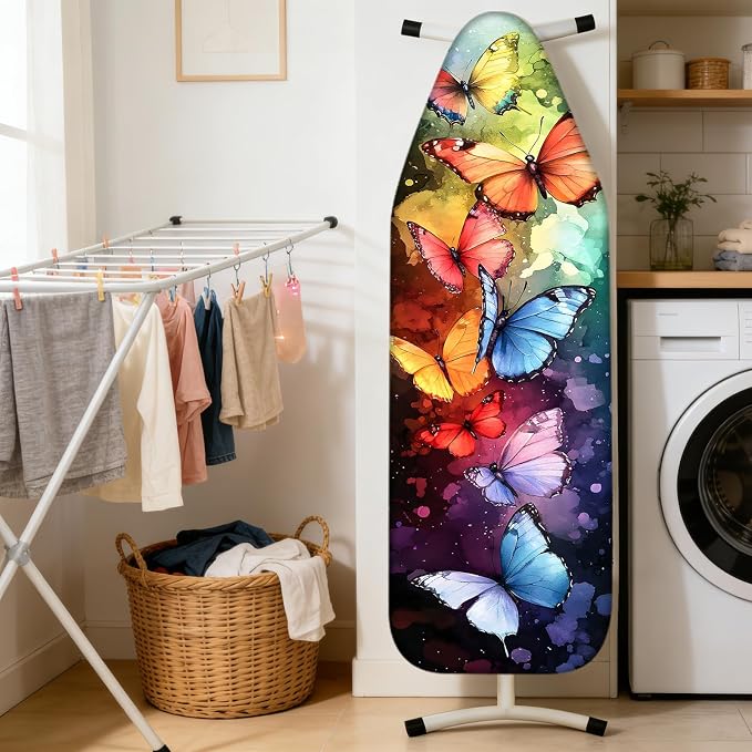Nuxovilar Rainbow Butterfly Ironing Board Cover 15x54 Cotton - Image 2