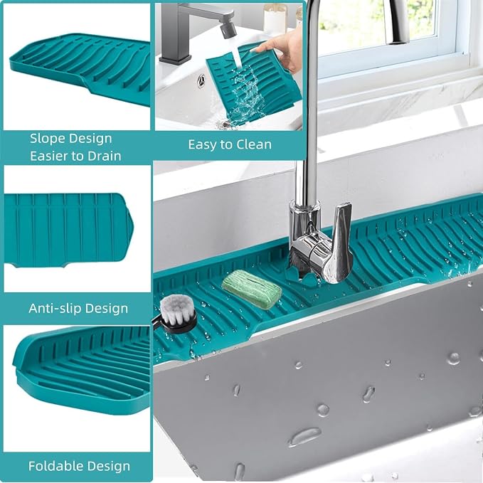 30 Inch Sink Splash Guard, Large Size Kitchen Sink Splash Guard, Longer - Image 2