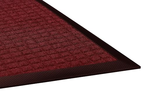 Guardian WaterGuard Indoor/Outdoor Wiper Scraper Floor Mat, Rubber/Nylon, 3'x5', Burgundy
