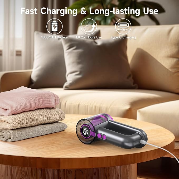 Fabric Shaver Rechargeable, 3-Speed Sweater Shaver - Image 6