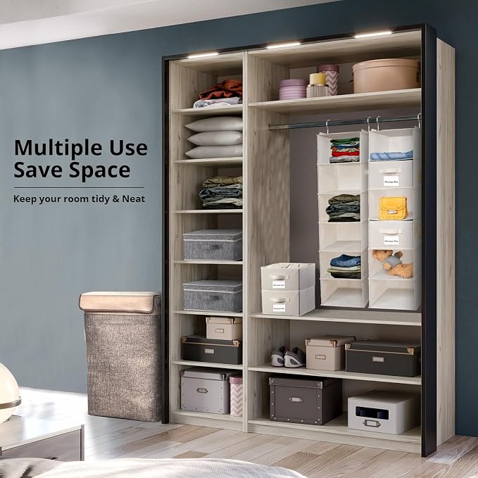 2 Pack 6 Shelves Hanging Closet Organizer - Image 4