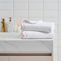 Peri Home 2 Piece Cotton Bath Towel Set, Embroidered, Blush Scallop by perihome