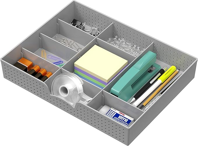 Simple Houseware Drawer Organizer Tray, 9 Adjustable Compartments, and Craft by SimpleHouseware