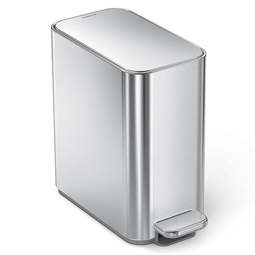 simplehuman Slim Step Can, 5L / 1.3 Gallon Compact Bathroom Trash Can, Liner by Unknown